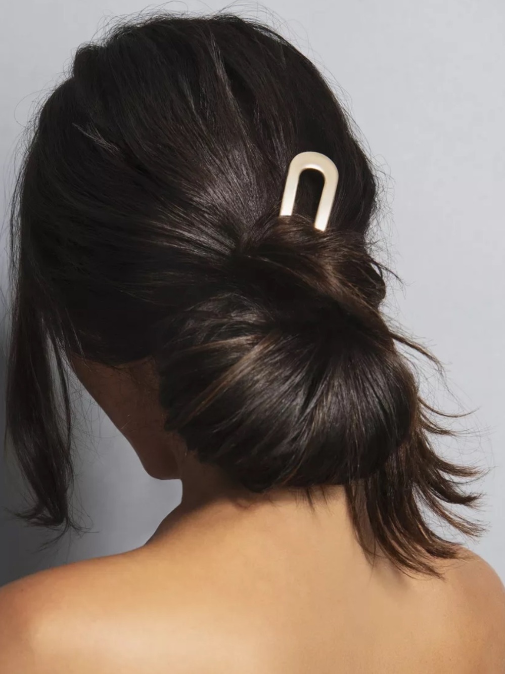 Gold Metal French Bun Elegant Hair Pin